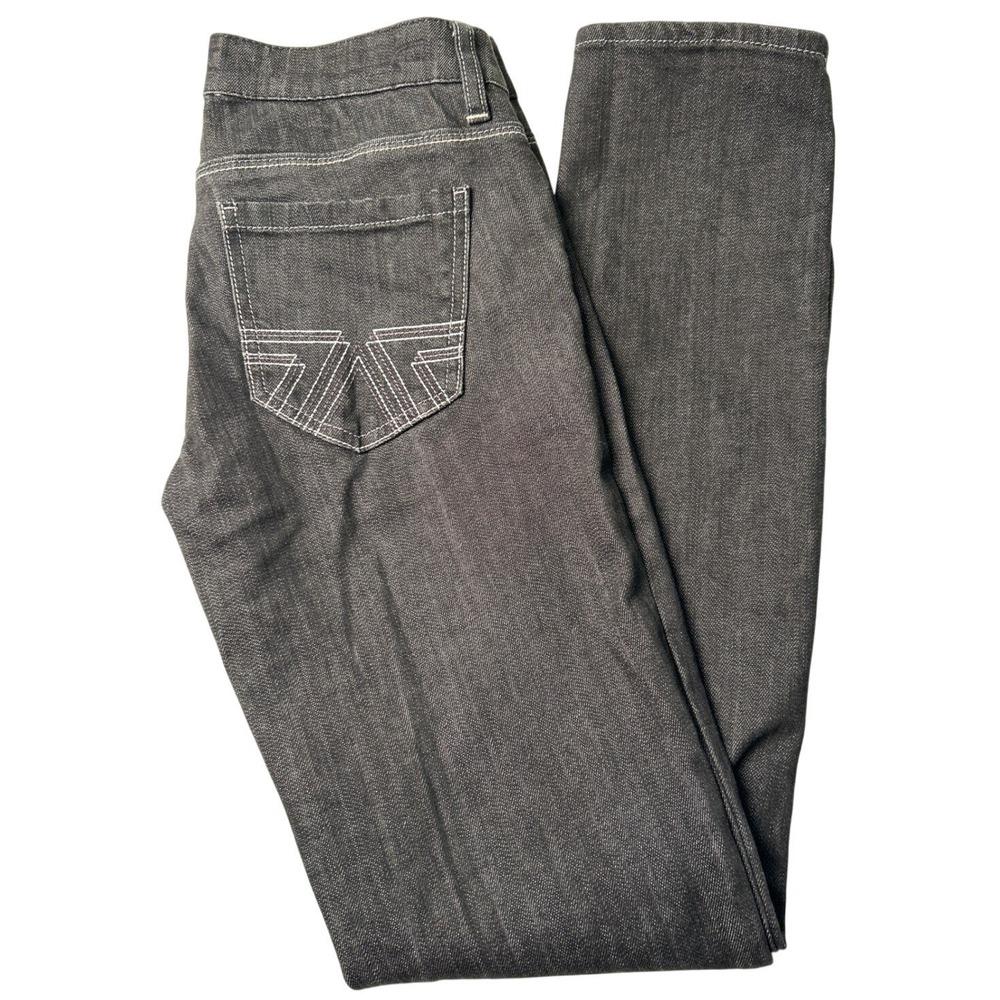 American Eagle Women Low Rise Slim Leg Jeans Size 2 Dark Wash Y2K Stretch Casual